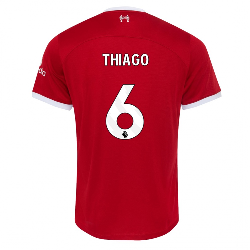 Barn Thiago #6 Rød Hjemmetrøye Drakt Trøye 2023/24 Skjorter T-Skjorte