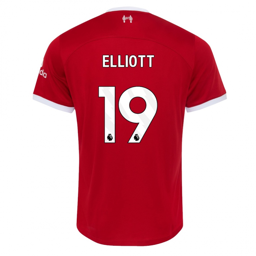 Barn Harvey Elliott #19 Rød Hjemmetrøye Drakt Trøye 2023/24 Skjorter T-Skjorte