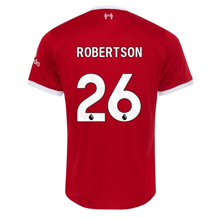 Barn Andrew Robertson #26 Rød Hjemmetrøye Drakt Trøye 2023/24 Skjorter T-Skjorte