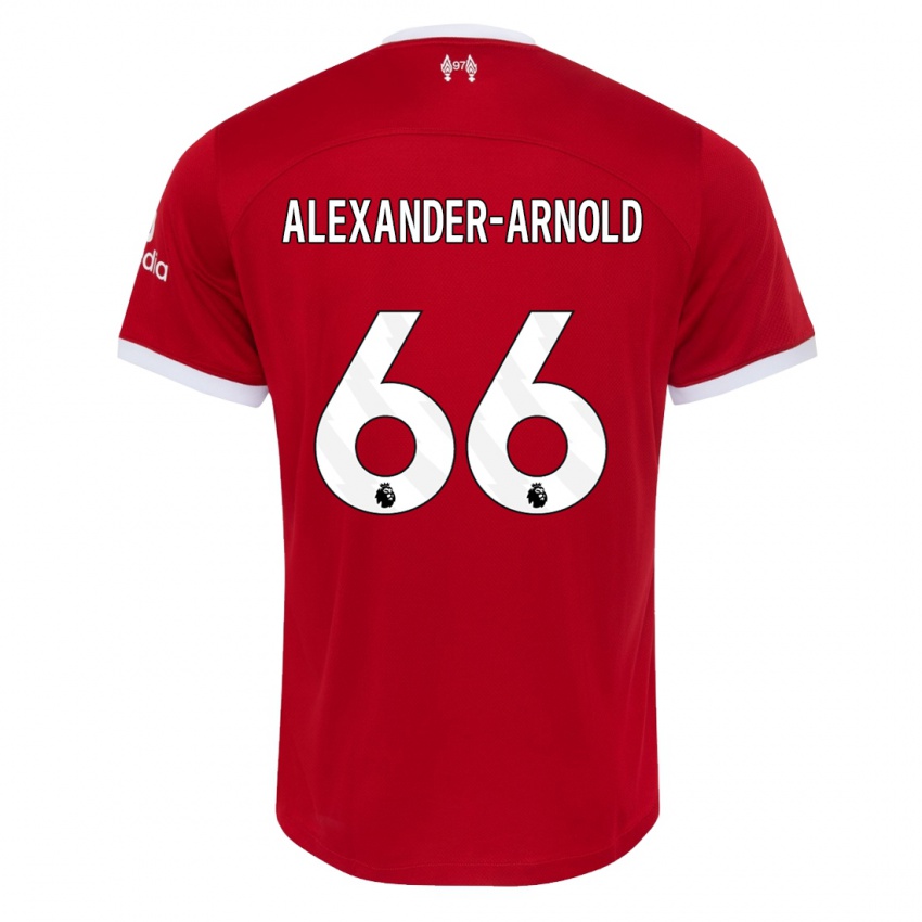Barn Trent Alexander-Arnold #66 Rød Hjemmetrøye Drakt Trøye 2023/24 Skjorter T-Skjorte
