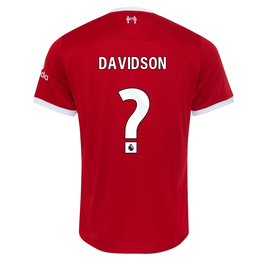 Barn Josh Davidson #0 Rød Hjemmetrøye Drakt Trøye 2023/24 Skjorter T-Skjorte