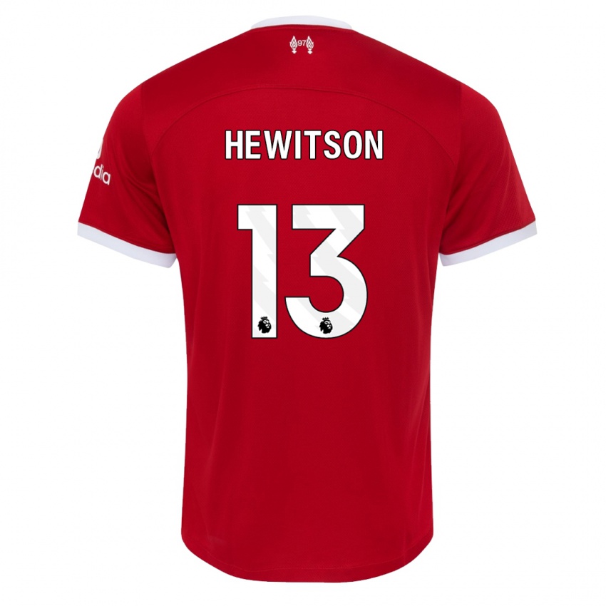 Barn Luke Hewitson #13 Rød Hjemmetrøye Drakt Trøye 2023/24 Skjorter T-Skjorte