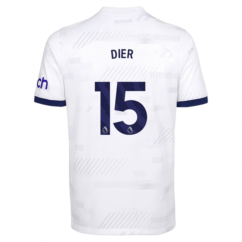 Barn Eric Dier #15 Hvit Hjemmetrøye Drakt Trøye 2023/24 Skjorter T-Skjorte