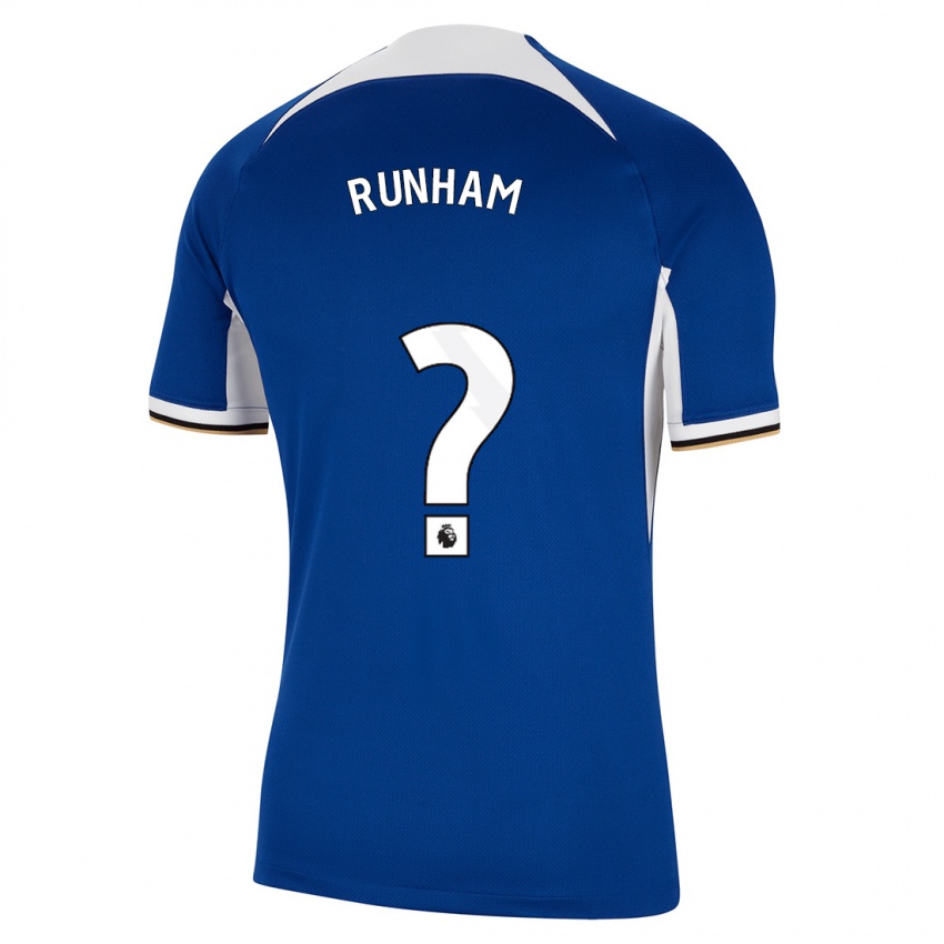 Barn Frankie Runham #0 Blå Hjemmetrøye Drakt Trøye 2023/24 Skjorter T-Skjorte