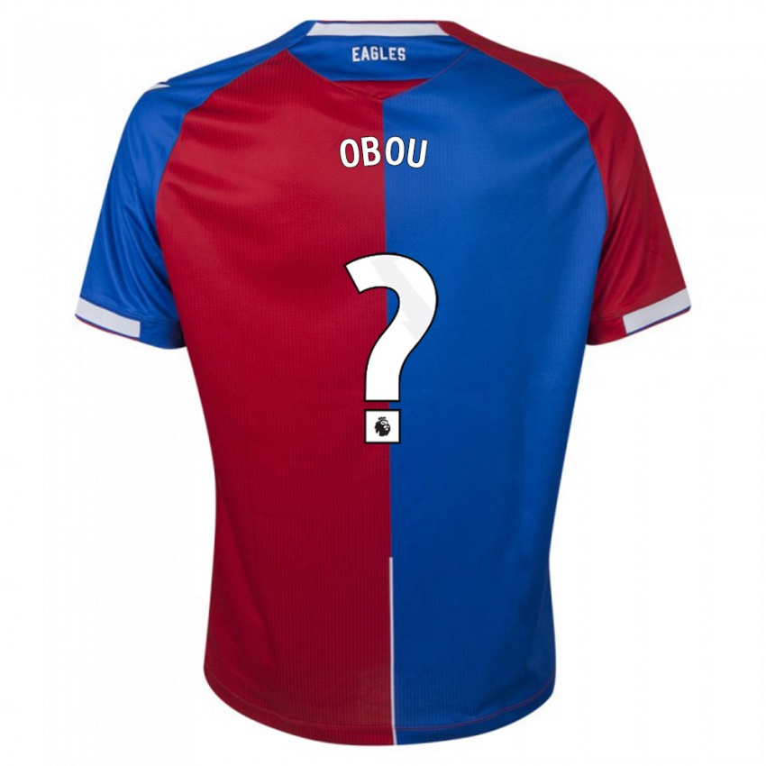 Barn David Obou #0 Rød Blå Hjemmetrøye Drakt Trøye 2023/24 Skjorter T-Skjorte