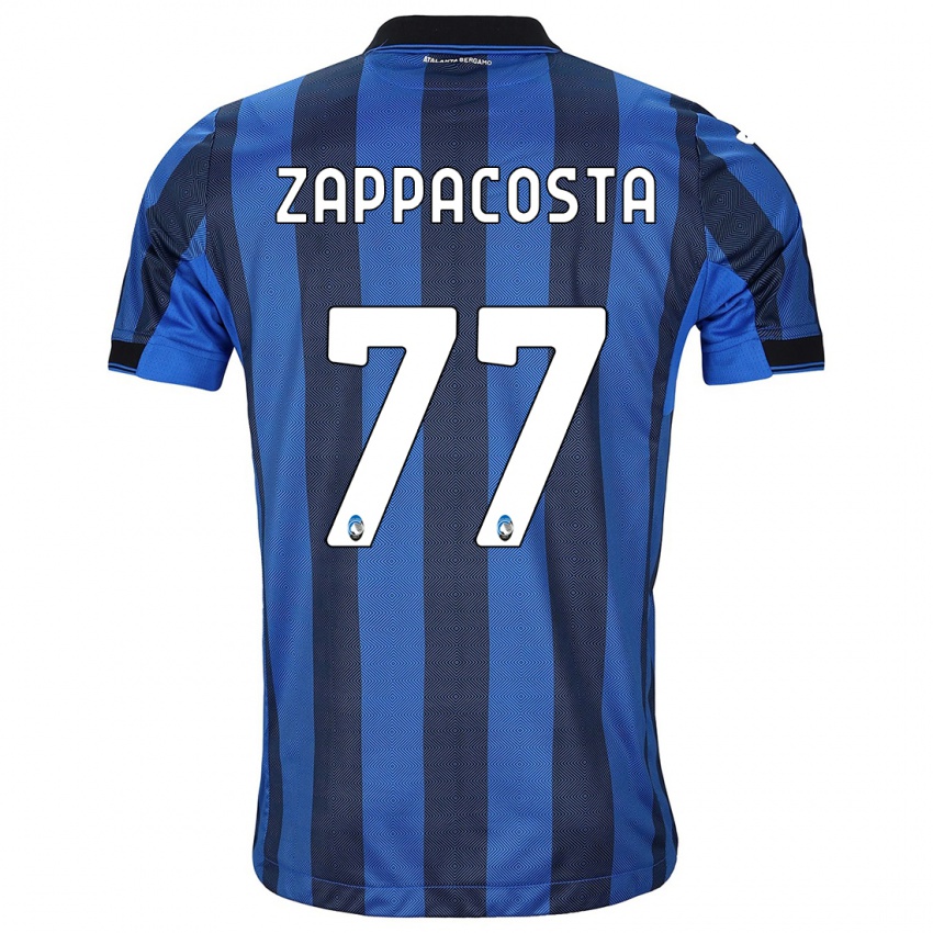 Barn Davide Zappacosta #77 Svart Blå Hjemmetrøye Drakt Trøye 2023/24 Skjorter T-Skjorte