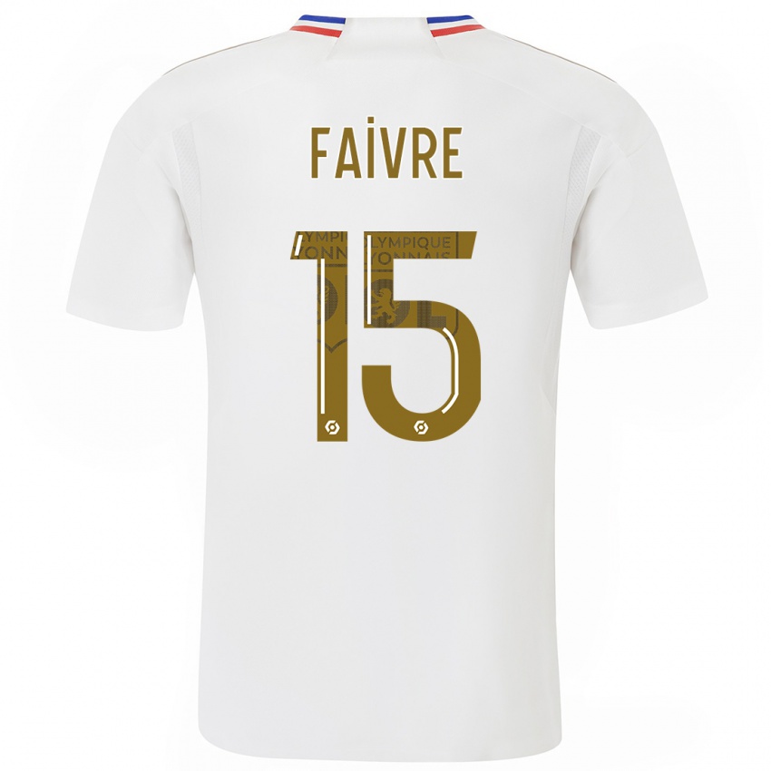 Barn Romain Faivre #15 Hvit Hjemmetrøye Drakt Trøye 2023/24 Skjorter T-Skjorte