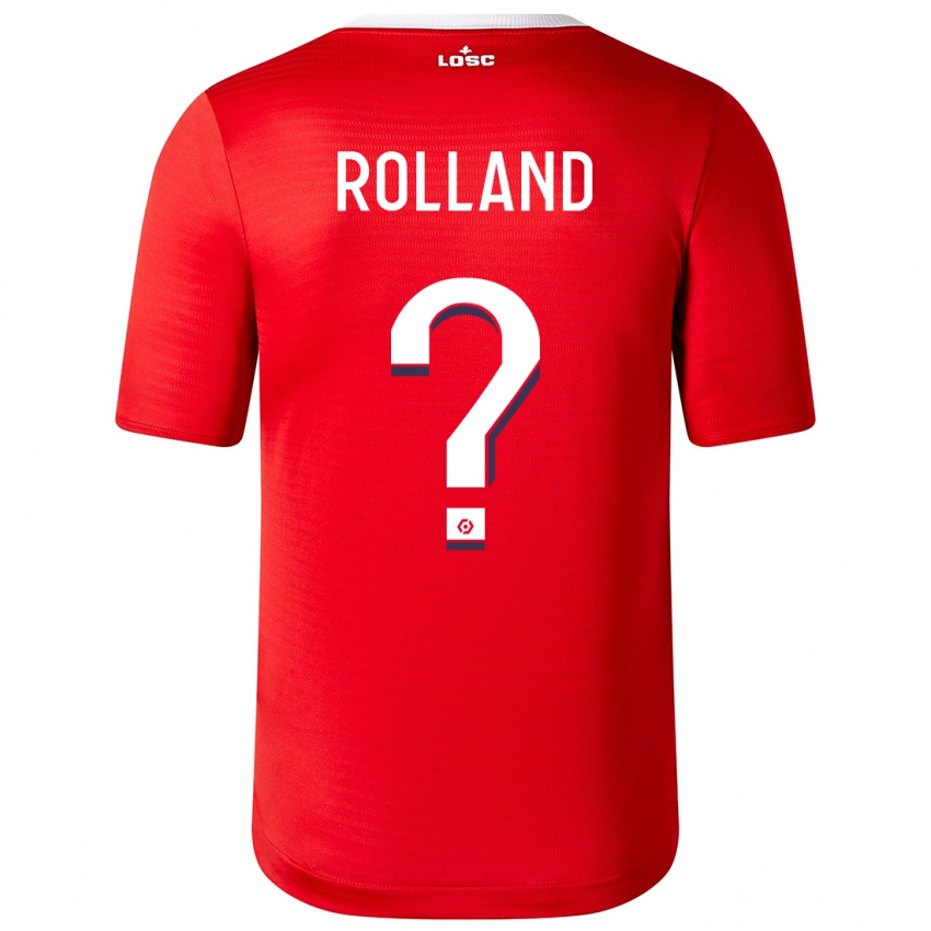 Barn Baptiste Rolland #0 Rød Hjemmetrøye Drakt Trøye 2023/24 Skjorter T-Skjorte