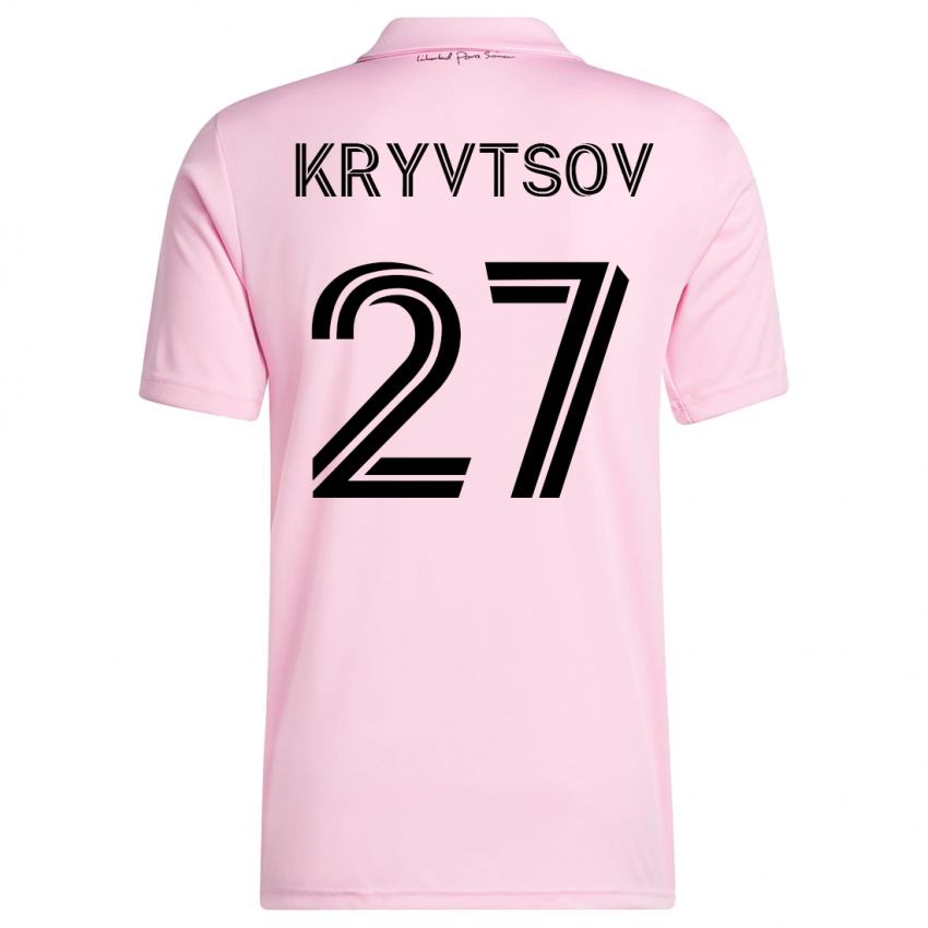 Barn Sergiy Kryvtsov #27 Rosa Hjemmetrøye Drakt Trøye 2023/24 Skjorter T-Skjorte