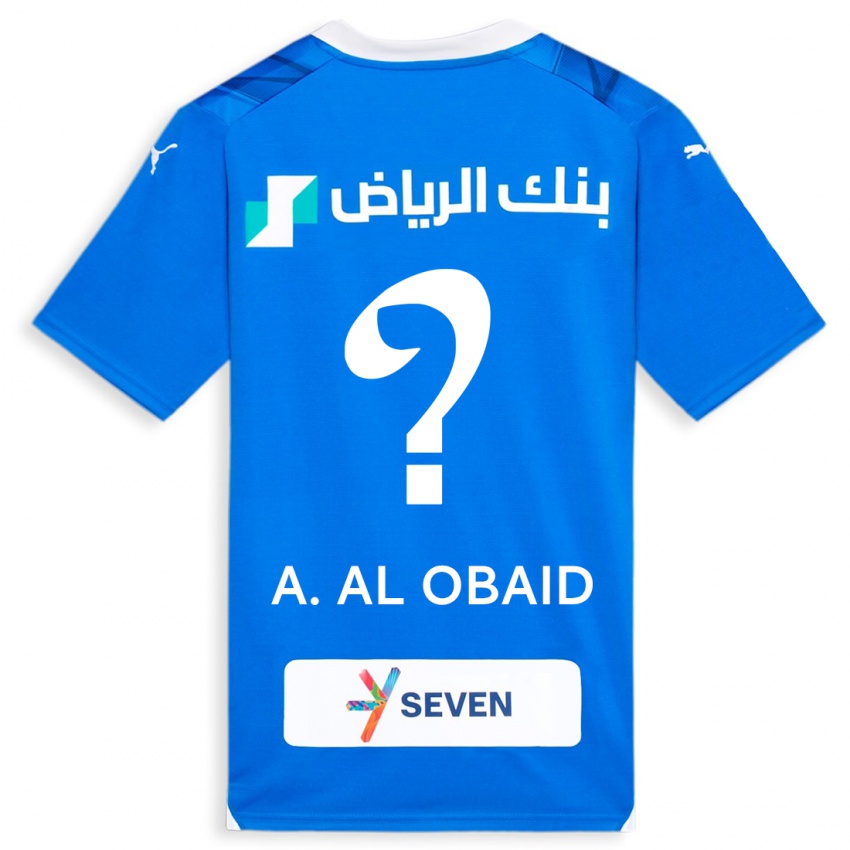 Barn Abdulrahman Al-Obaid #0 Blå Hjemmetrøye Drakt Trøye 2023/24 Skjorter T-Skjorte