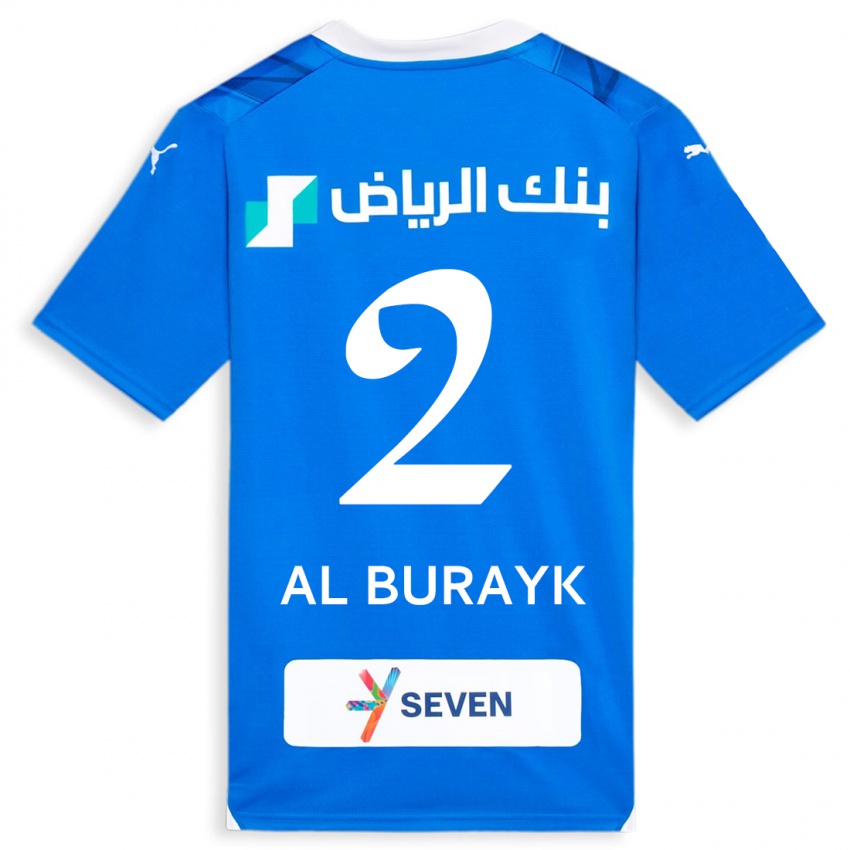 Barn Mohammed Al-Burayk #2 Blå Hjemmetrøye Drakt Trøye 2023/24 Skjorter T-Skjorte