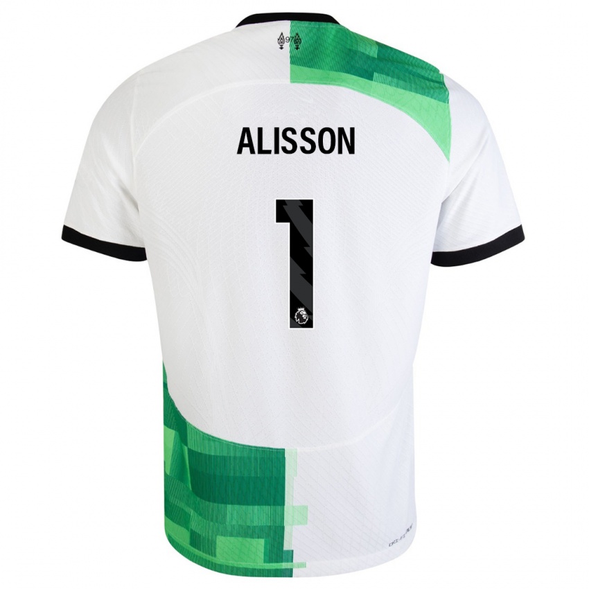 Barn Alisson #1 Hvit Grønn Bortetrøye Drakt Trøye 2023/24 Skjorter T-Skjorte