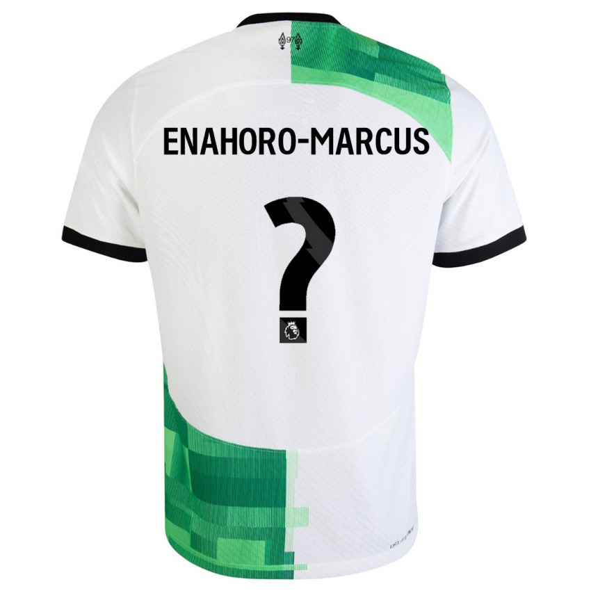 Barn Louis Enahoro-Marcus #0 Hvit Grønn Bortetrøye Drakt Trøye 2023/24 Skjorter T-Skjorte