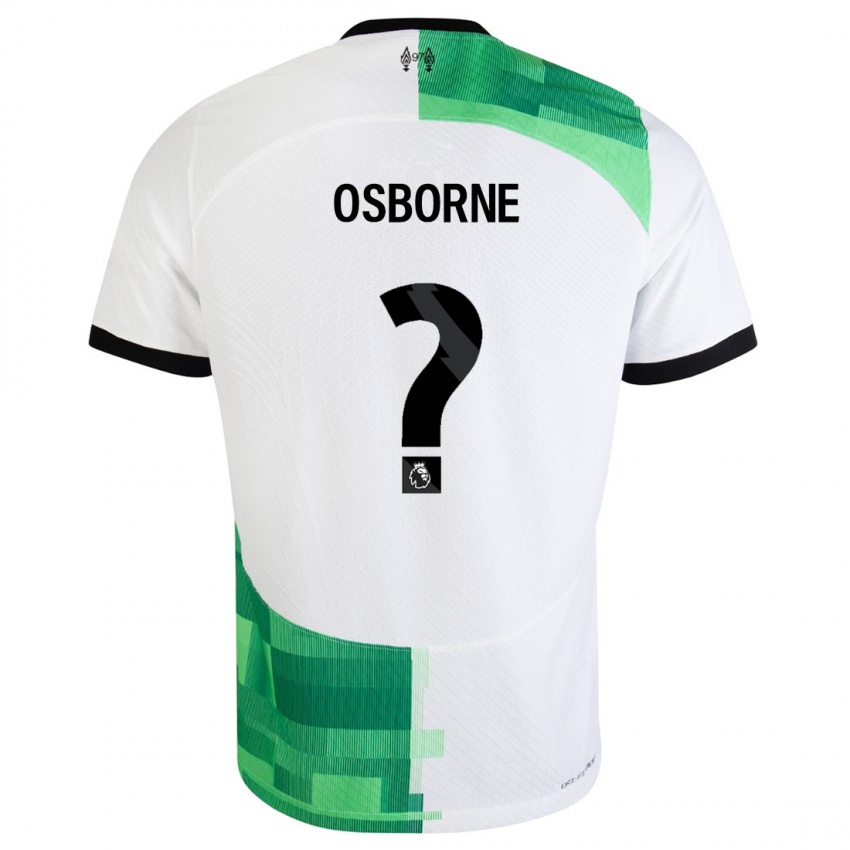 Barn Niall Osborne #0 Hvit Grønn Bortetrøye Drakt Trøye 2023/24 Skjorter T-Skjorte