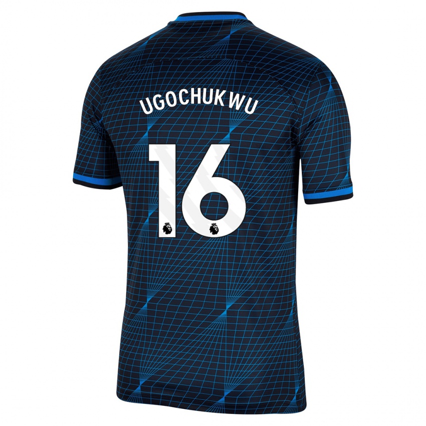 Barn Lesley Ugochukwu #16 Mørke Blå Bortetrøye Drakt Trøye 2023/24 Skjorter T-Skjorte