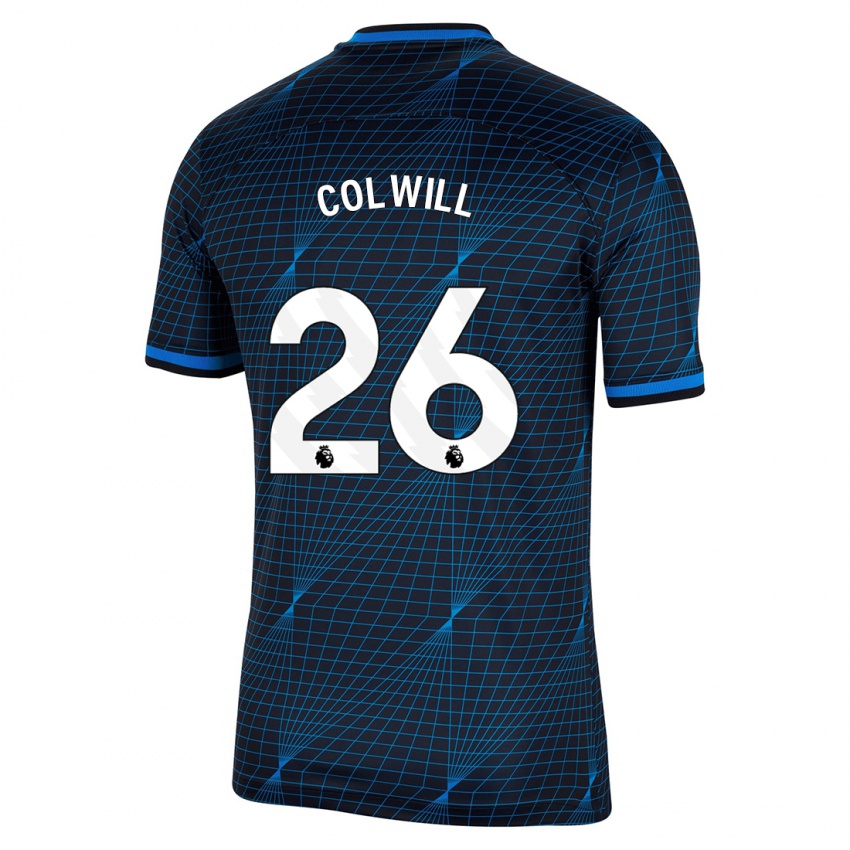 Barn Levi Colwill #26 Mørke Blå Bortetrøye Drakt Trøye 2023/24 Skjorter T-Skjorte