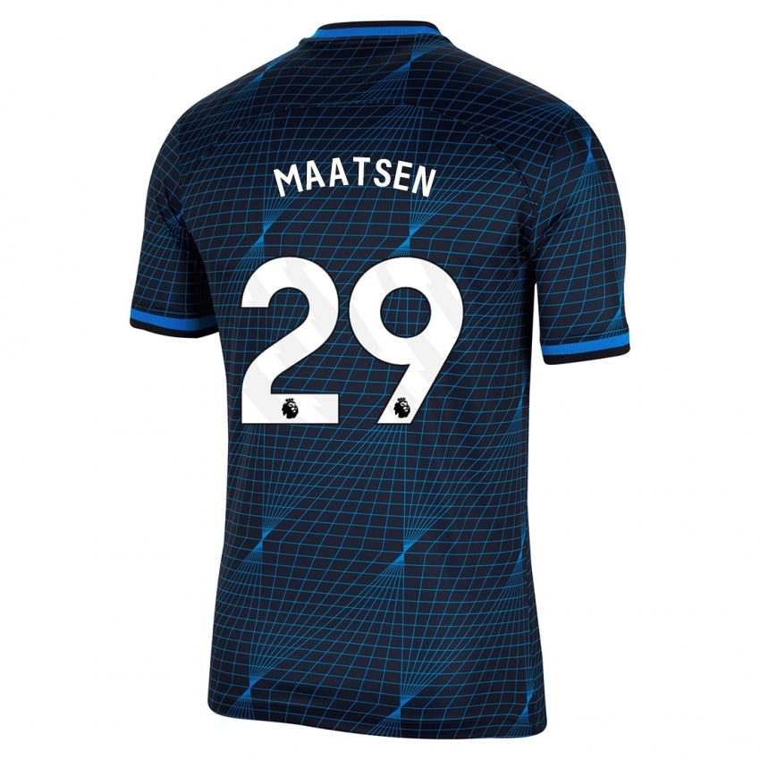 Barn Ian Maatsen #29 Mørke Blå Bortetrøye Drakt Trøye 2023/24 Skjorter T-Skjorte
