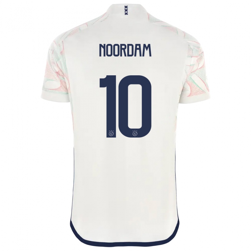 Barn Nadine Noordam #10 Hvit Bortetrøye Drakt Trøye 2023/24 Skjorter T-Skjorte