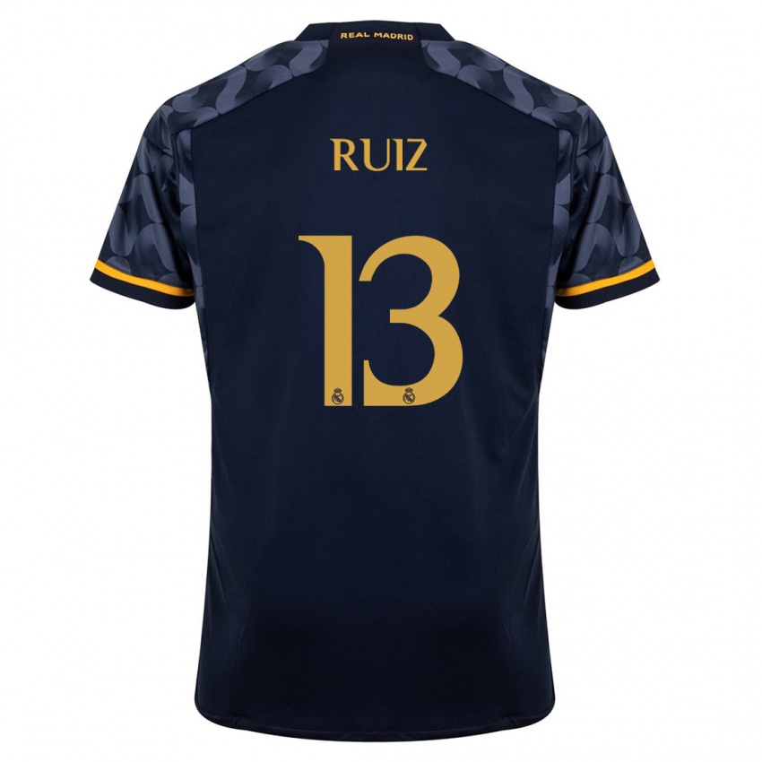 Barn Guillermo Ruiz #13 Mørke Blå Bortetrøye Drakt Trøye 2023/24 Skjorter T-Skjorte