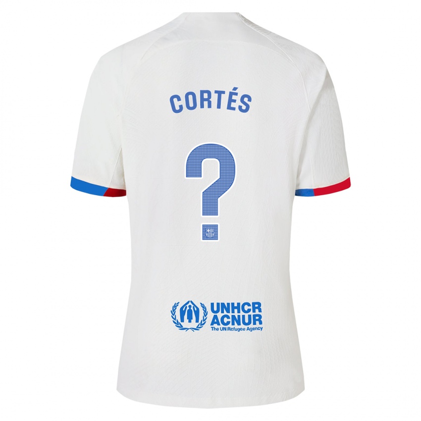 Barn Álvaro Cortés #0 Hvit Bortetrøye Drakt Trøye 2023/24 Skjorter T-Skjorte
