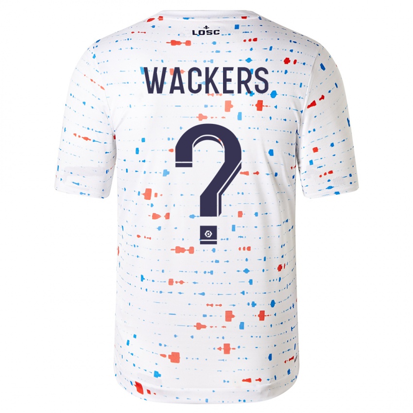 Barn Maxime Wackers #0 Hvit Bortetrøye Drakt Trøye 2023/24 Skjorter T-Skjorte