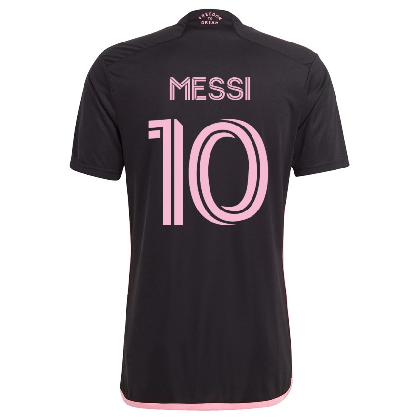 Barn Lionel Messi #10 Svart Bortetrøye Drakt Trøye 2023/24 Skjorter T-Skjorte