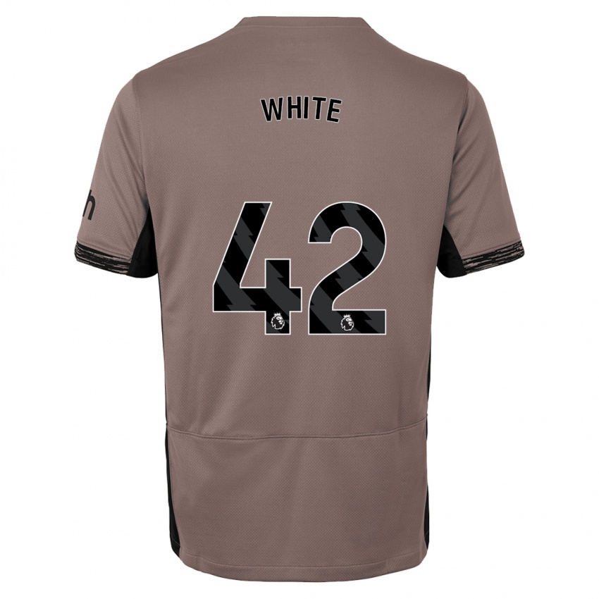 Barn Harvey White #42 Mørk Beige Tredje Sett Drakt Trøye 2023/24 Skjorter T-Skjorte