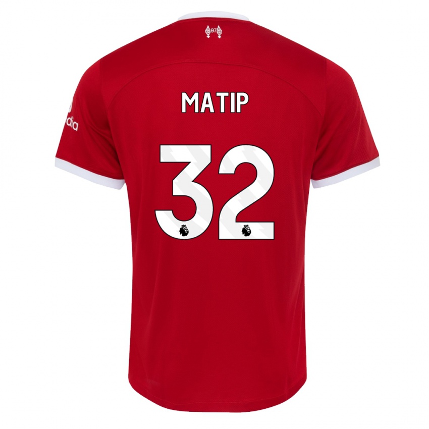 Mann Joel Matip #32 Rød Hjemmetrøye Drakt Trøye 2023/24 Skjorter T-Skjorte