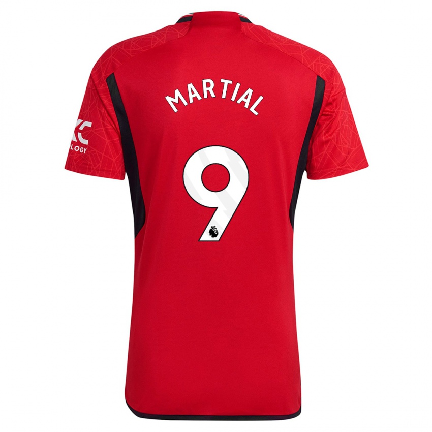 Mann Anthony Martial #9 Rød Hjemmetrøye Drakt Trøye 2023/24 Skjorter T-Skjorte
