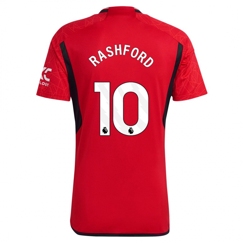 Mann Marcus Rashford #10 Rød Hjemmetrøye Drakt Trøye 2023/24 Skjorter T-Skjorte
