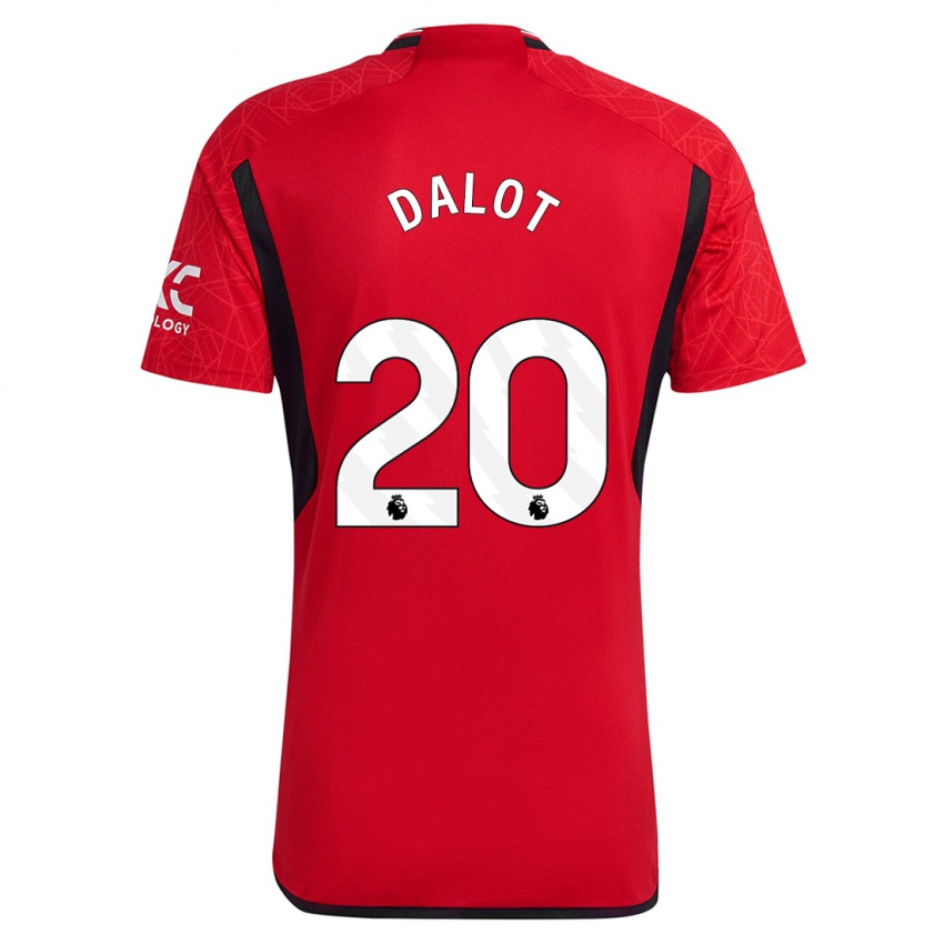 Mann Diogo Dalot #20 Rød Hjemmetrøye Drakt Trøye 2023/24 Skjorter T-Skjorte