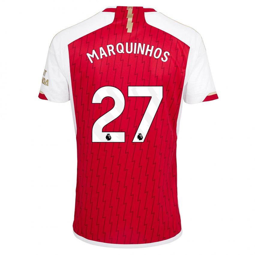 Mann Marquinhos #27 Rød Hjemmetrøye Drakt Trøye 2023/24 Skjorter T-Skjorte