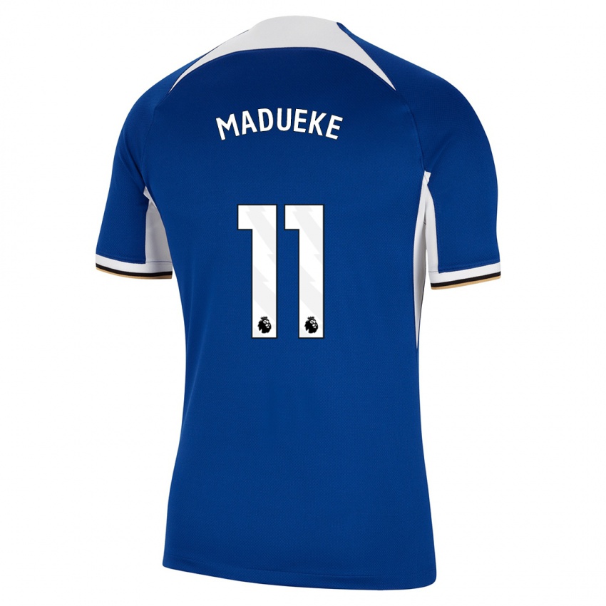 Mann Noni Madueke #11 Blå Hjemmetrøye Drakt Trøye 2023/24 Skjorter T-Skjorte