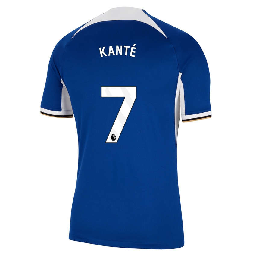 Mann N'golo Kante #7 Blå Hjemmetrøye Drakt Trøye 2023/24 Skjorter T-Skjorte