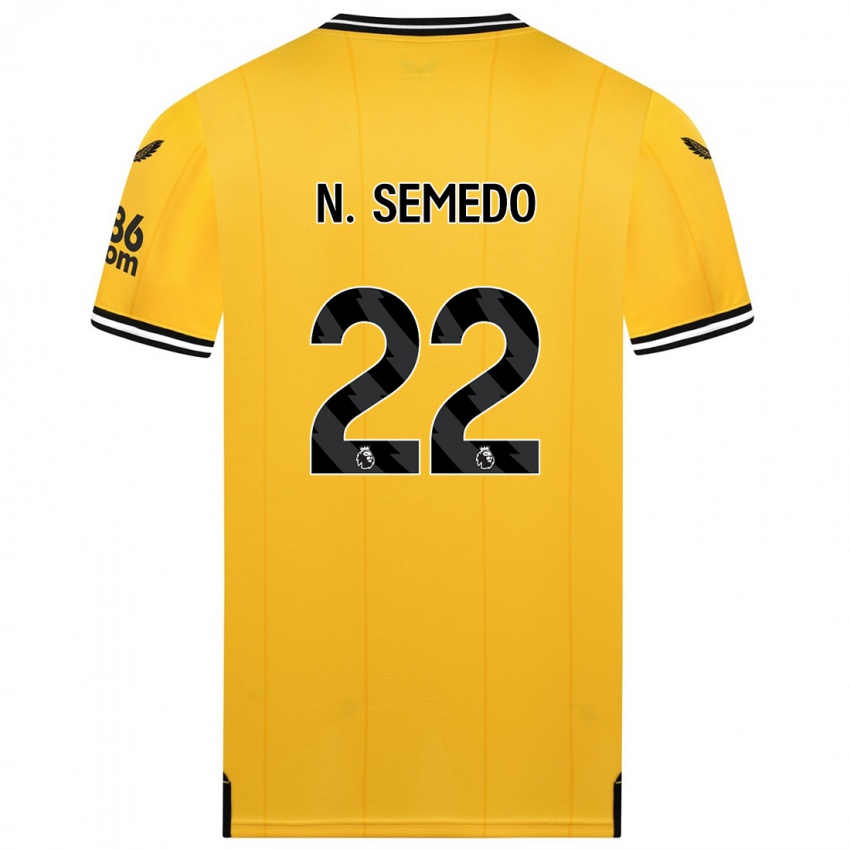 Mann Nelson Semedo #22 Gul Hjemmetrøye Drakt Trøye 2023/24 Skjorter T-Skjorte