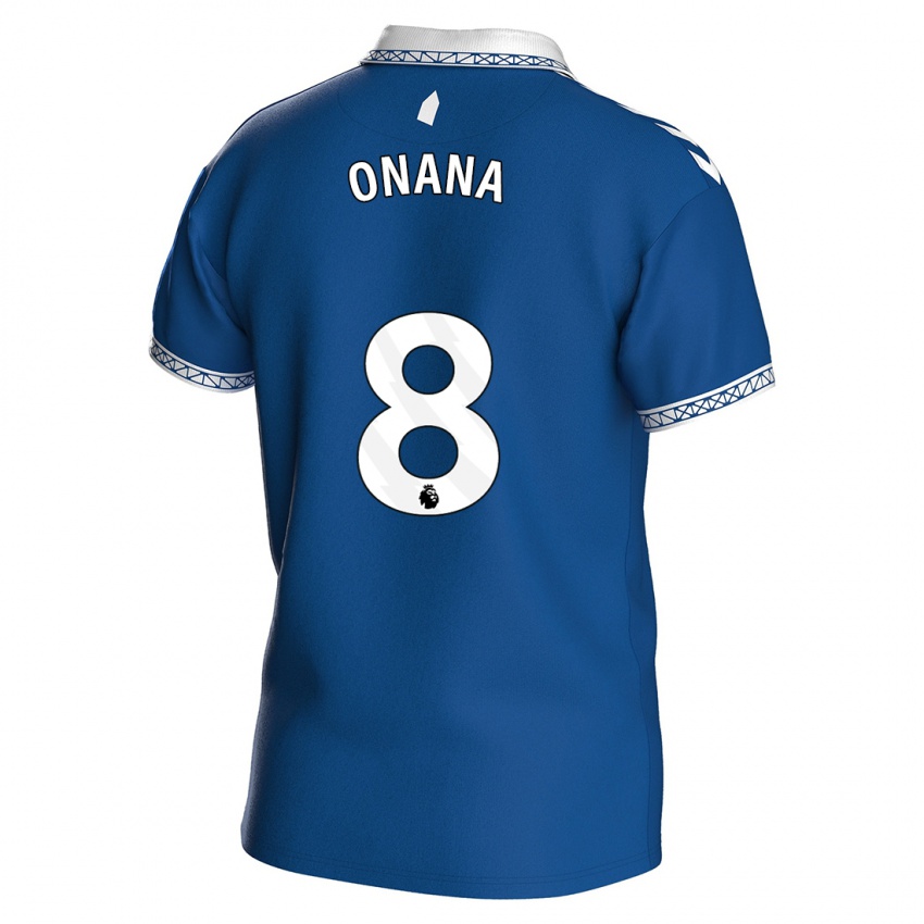 Mann Amadou Onana #8 Kongeblå Hjemmetrøye Drakt Trøye 2023/24 Skjorter T-Skjorte