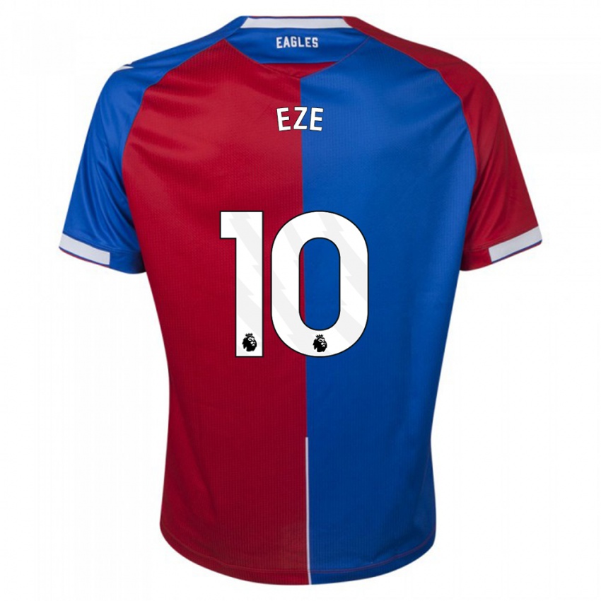 Mann Eberechi Eze #10 Rød Blå Hjemmetrøye Drakt Trøye 2023/24 Skjorter T-Skjorte