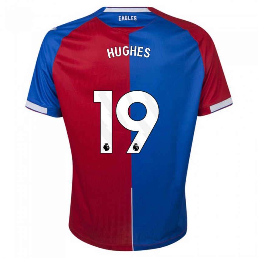 Mann Will Hughes #19 Rød Blå Hjemmetrøye Drakt Trøye 2023/24 Skjorter T-Skjorte