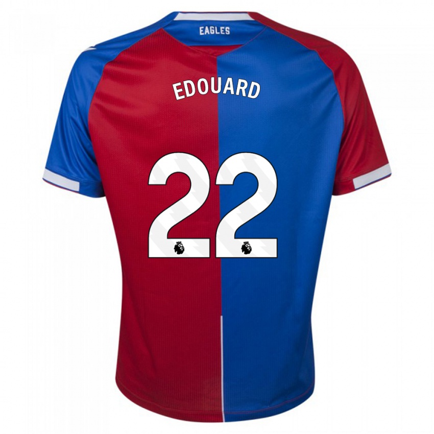 Mann Odsonne Edouard #22 Rød Blå Hjemmetrøye Drakt Trøye 2023/24 Skjorter T-Skjorte
