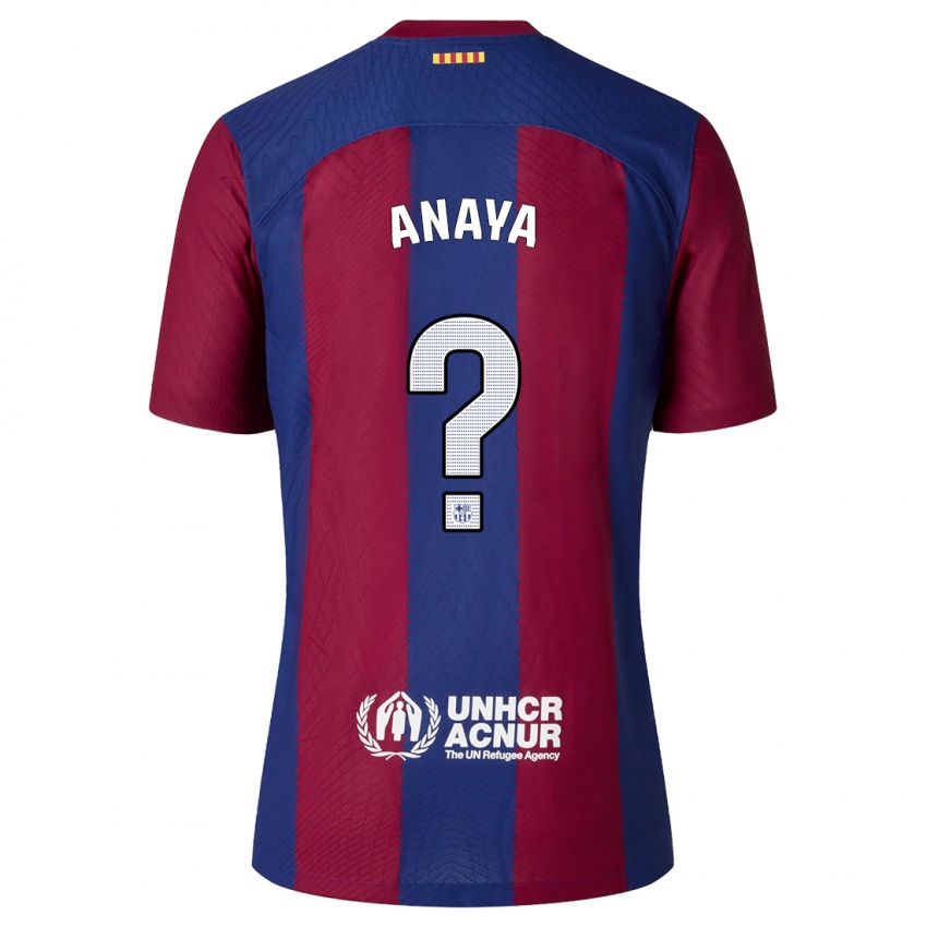 Mann Joan Anaya #0 Rød Blå Hjemmetrøye Drakt Trøye 2023/24 Skjorter T-Skjorte