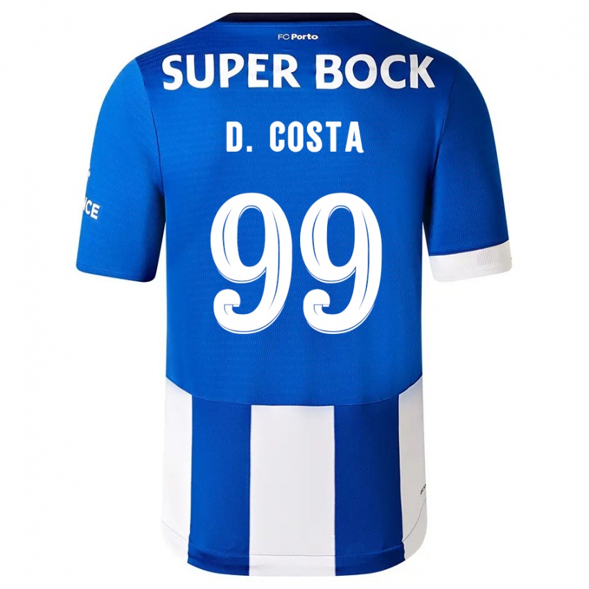 Mann Diogo Costa #99 Blå Hvit Hjemmetrøye Drakt Trøye 2023/24 Skjorter T-Skjorte