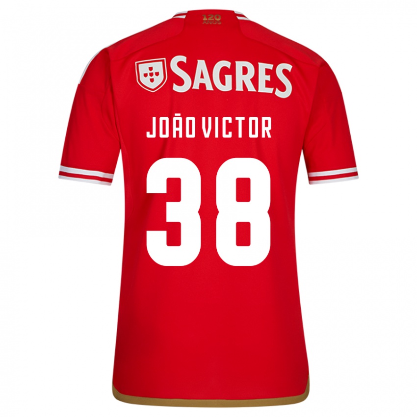 Mann Joao Victor #38 Rød Hjemmetrøye Drakt Trøye 2023/24 Skjorter T-Skjorte