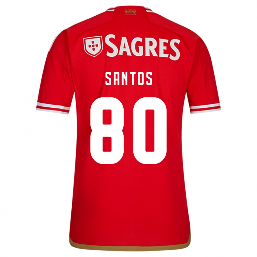 Mann Pedro Santos #80 Rød Hjemmetrøye Drakt Trøye 2023/24 Skjorter T-Skjorte