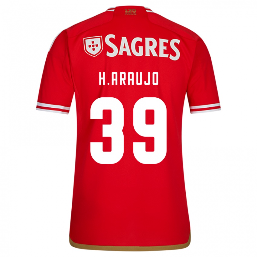 Mann Henrique Araujo #39 Rød Hjemmetrøye Drakt Trøye 2023/24 Skjorter T-Skjorte