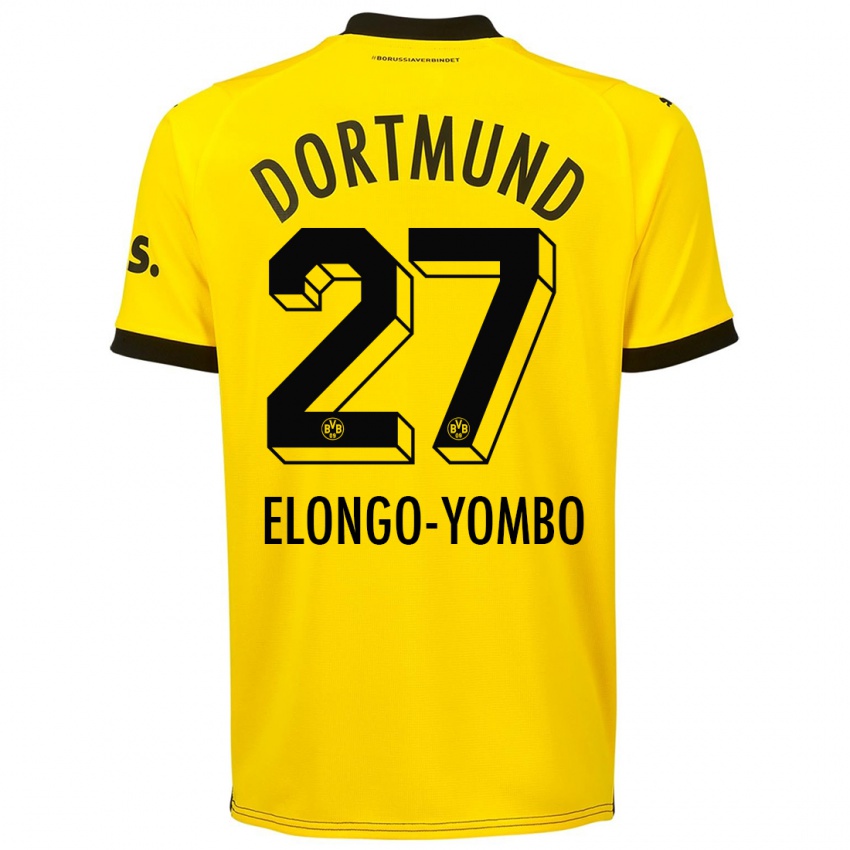 Mann Rodney Elongo-Yombo #27 Gul Hjemmetrøye Drakt Trøye 2023/24 Skjorter T-Skjorte