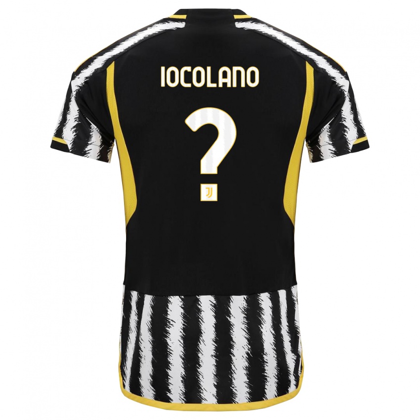 Mann Simone Iocolano #0 Svart Hvit Hjemmetrøye Drakt Trøye 2023/24 Skjorter T-Skjorte