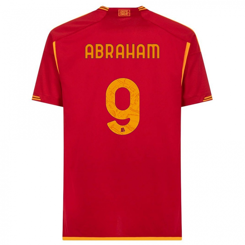 Mann Tammy Abraham #9 Rød Hjemmetrøye Drakt Trøye 2023/24 Skjorter T-Skjorte