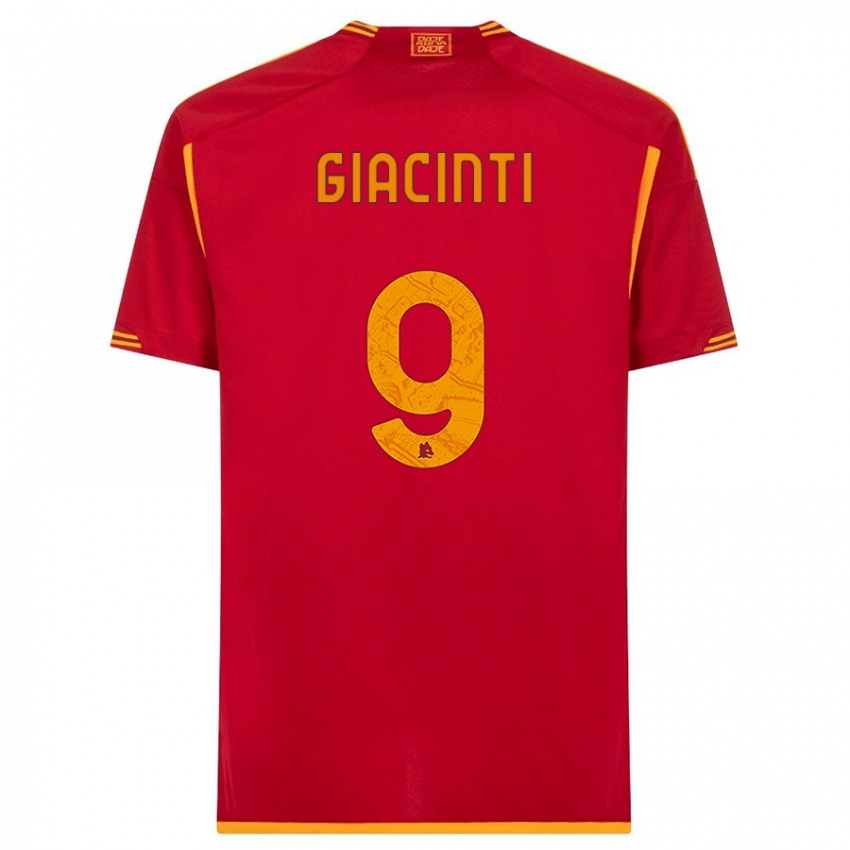 Mann Valentina Giacinti #9 Rød Hjemmetrøye Drakt Trøye 2023/24 Skjorter T-Skjorte