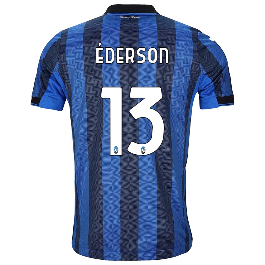 Mann Ederson #13 Svart Blå Hjemmetrøye Drakt Trøye 2023/24 Skjorter T-Skjorte