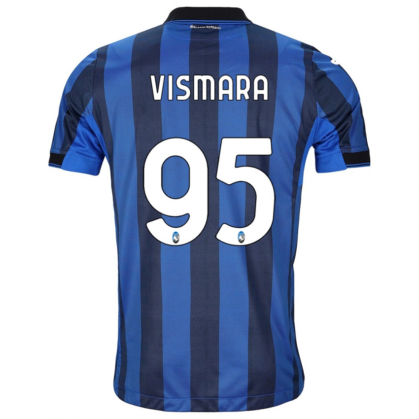 Mann Paolo Vismara #95 Svart Blå Hjemmetrøye Drakt Trøye 2023/24 Skjorter T-Skjorte